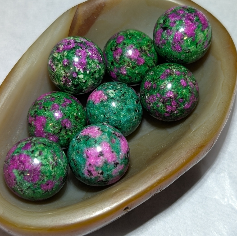 Ruby Zoisite Mini Spheres
